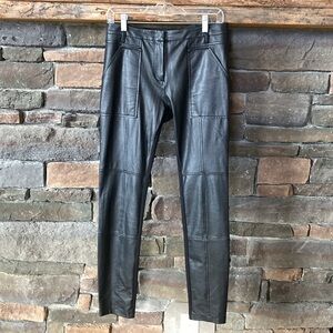 BCBGMaxazria Black Leather Look Pants